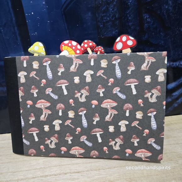 Handmade Notebook Journal Altered Composition Book 7½ x 5 inches Mushrooms - Picture 10 of 10